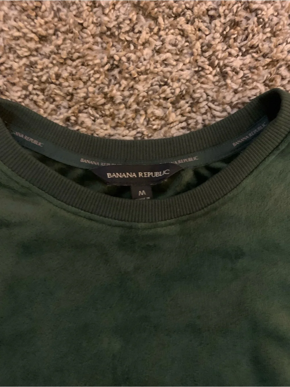 Banana Republic Men's Crewneck Sweater - Forest Green